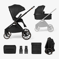 Kikka Boo Tiffany Μαύρο 2σε1 Καρότσι με Πορτ Μπεμπέ 31001020150