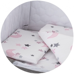 Chipolino Close to me Bedding set - White Pink Moon (KOSCLOSET05WP)
