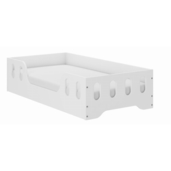 Montessori Laki Children's Bed 160 x 80 cm + Gift Mattress White