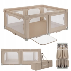 Lionelo Florence Easy Fold Children's Activity Park 151x185x76.5 cm Beige Sand