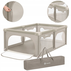 Lionelo Willow Baby Playpen 187x127x68cm Beige Sand