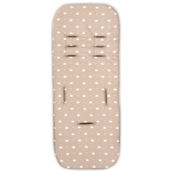 Lorelli Cosy Travel Κάλυμμα Στρώμα Memory Foam για παιδικό καρότσι Crowns Latte 20040414801
