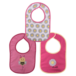 Lorelli Bibs Set of 3 Pieces with Velcro Sticker Girl 10260230003