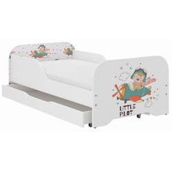 Miki Toddler Children Kids Bed Including Mattress + Drawer 160x80 - Pilot