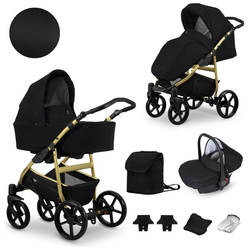 Kunert Mata 3 in 1 Complete Travel System Color Pink Mata-10 Gold Frame