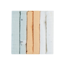 Kikka Boo Σετ πανί μουσελίνας 6 τμχ 30x30 cm Sleepy Sheep 31103010093