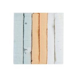 Kikka Boo Σετ πανί μουσελίνας 6 τμχ 30x30 cm Sleepy Sheep 31103010093