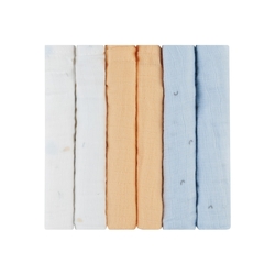 Kikka Boo Σετ πανί μουσελίνας 6 τεμάχια 30x30 cm Stripy Friends 31103010097