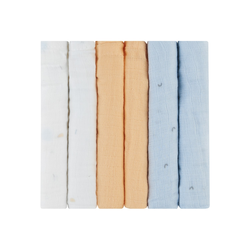 Kikka Boo Σετ πανί μουσελίνας 6 τεμάχια 30x30 cm Stripy Friends 31103010097