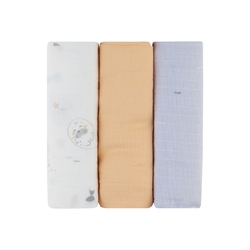 Kikka Boo Σετ 3 τμχ Πάνες αγκαλιάς από μουσελίνα 75x75 cm Seally Me 31103010099