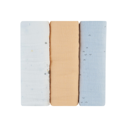 Kikka Boo Σετ 3 τμχ Πάνες αγκαλιάς από μουσελίνα 75x75 cm Stripy Friends 31103010095