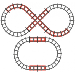 Peg Perego EXTRA ΡΑΓΕΣ ΓΙΑ ΤΟ SANTA FE TRAIN 8 τεμ. IAGI0001