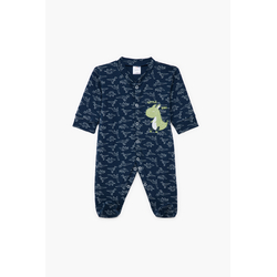 Pretty Baby Winter Baby Sleepsuit Long Sleeve Little Dino Dark blue