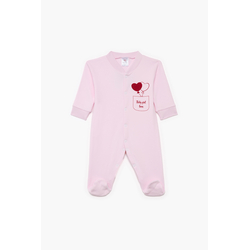 Pretty Baby Winter Baby Sleepsuit Long Sleeve Love Pink