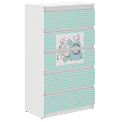 Children's Chest of Drawers R5 70x40x121cm Friends