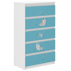 Children's Chest of Drawers R5 70x40x121cm Sleepyhead