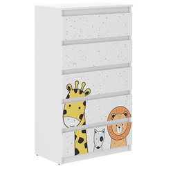 Children's Chest of Drawers R5 70x40x121cm Zoo