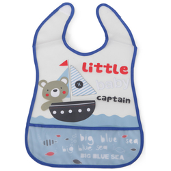 Moni Waterproof Bib with Pocket - Blue