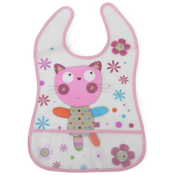 Moni Waterproof Bib with Pocket - Pink