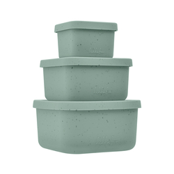 Kikka Boo Σετ κουτί σνακ 3 τεμ Platinum Silicone Sage 31302050009