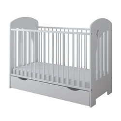 Baby Crib Star 2 in 1 60x120cm 3rd Levels White Star
