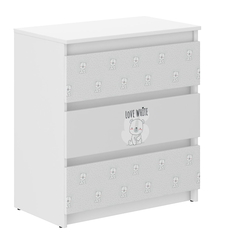 Children's Chest of Drawers R3 70x40x76cm White Bear