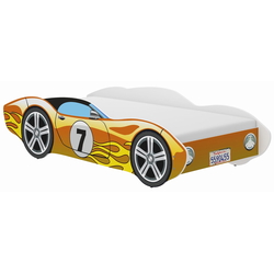 Παιδικό Κρεβάτι 160 x 80 cm (Δώρο Στρώμα) -  Orange Flames Corvette