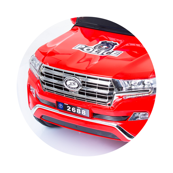 Chipolino SUV POLICE PATROL με μπαταρία, δερμάτινο κάθισμα, κόκκινο ELJPPL0233R