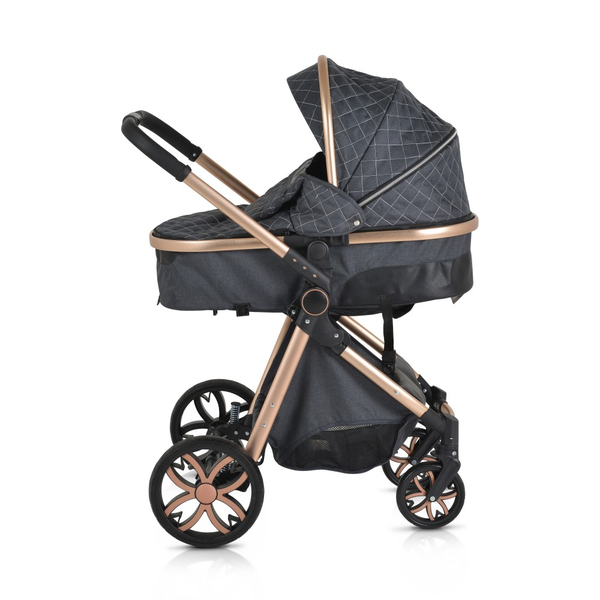 Cangaroo Alma 2 in 1 Aluminium Παιδικό Αναστρέψιμο Καρότσι 0+ μηνών Black 3800146235468