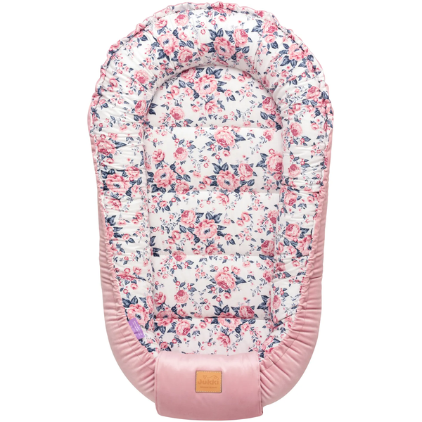 Jukki Baby Nest Cocoon Φωλιά Για Βρέφη 100x55 Διπλής Όψης Roses Βελούδο