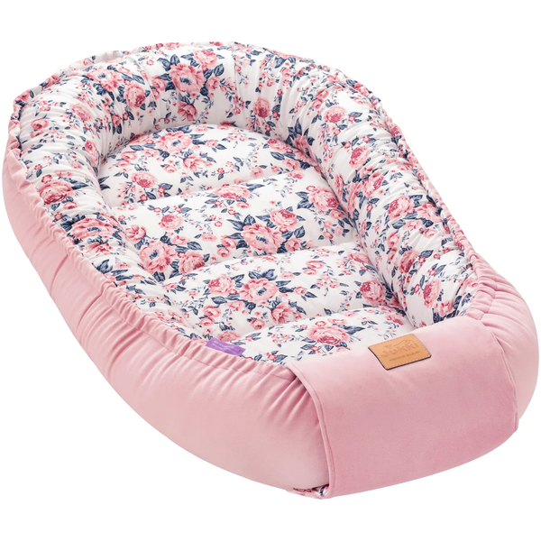 Jukki Baby Nest Cocoon Φωλιά Για Βρέφη 100x55 Διπλής Όψης Roses Βελούδο