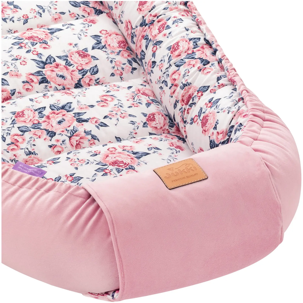 Jukki Baby Nest Cocoon Φωλιά Για Βρέφη 100x55 Διπλής Όψης Roses Βελούδο
