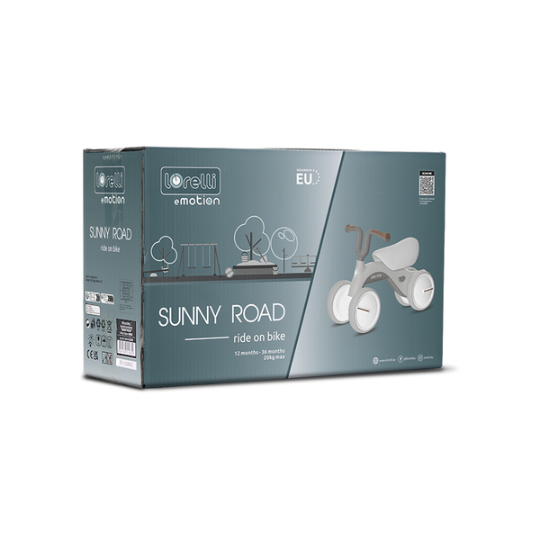 Lorelli Ride On Bike Sunny Road Grey – Balance Bike for Toddlers 12-36 Months