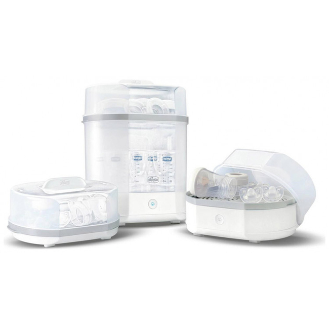 Chicco Steril Natural 3 σε 1 Aποστειρωτής Μπιμπερό & Αξεσουάρ 00007391100000 NEW