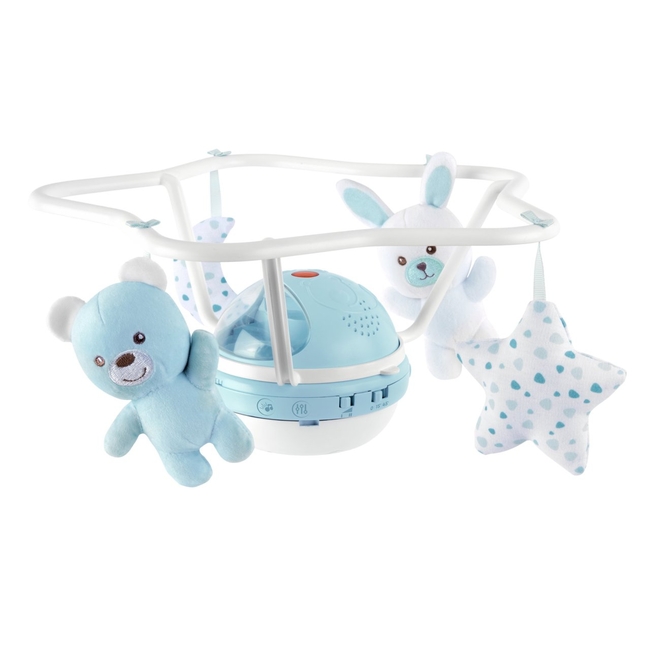 Chicco Rainbow 3 in 1 Mobile Μουσικό Περιστρεφόμενο Παιχνίδι για Κούνια Μπλε 00011041200000