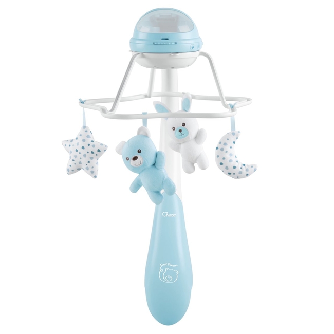Chicco Rainbow 3 in 1 Mobile Μουσικό Περιστρεφόμενο Παιχνίδι για Κούνια Μπλε 00011041200000