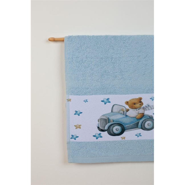 Dimcol Σετ Βρεφικές Πετσέτες 2 Τεμαχίων 30x50 & 70x140 cm Cute Driver 58