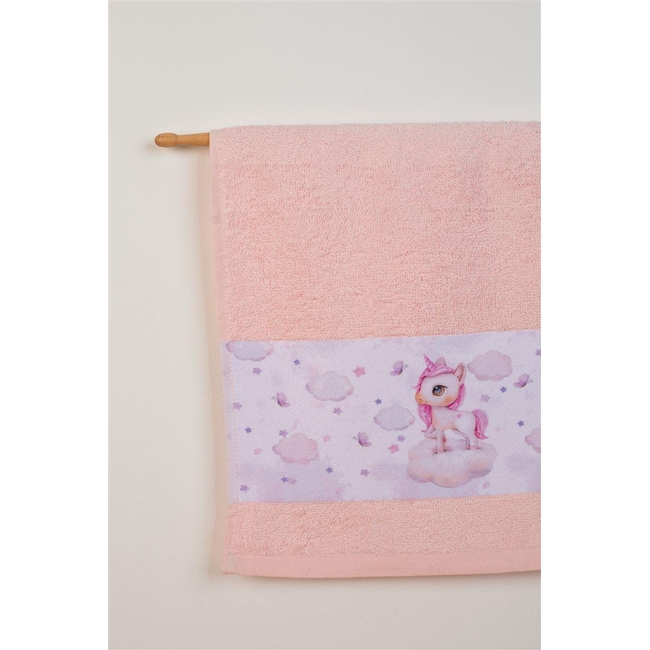 Dimcol Σετ Βρεφικές Πετσέτες 2 Τεμαχίων 30x50 & 70x140 cm Unicorn 74