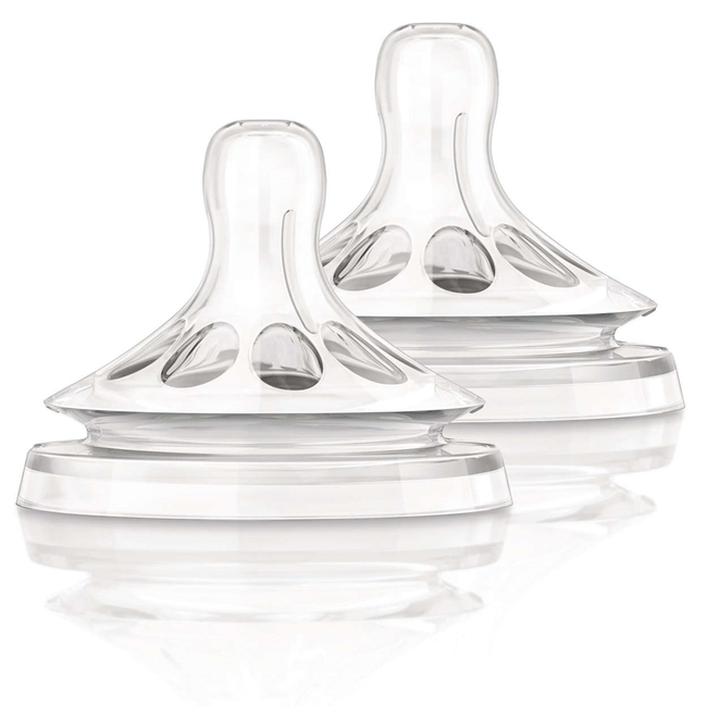 Philips Avent SCF042/27 Silicone teats Natural 2 holes (2 pieces) 1M+