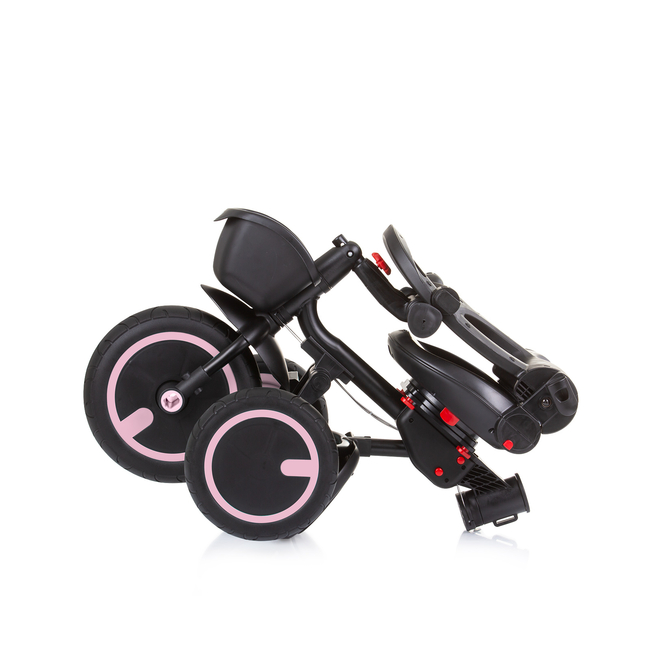 Chipolino Πτυσσόμενο τρίκυκλο 360 κάθισμα "Quick Fold" rose water TRKQF025RW