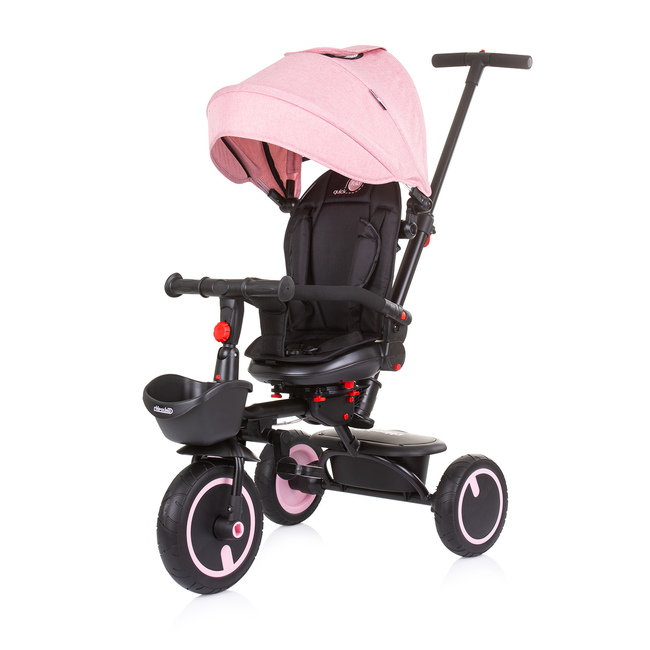 Chipolino Πτυσσόμενο τρίκυκλο 360 κάθισμα "Quick Fold" rose water TRKQF025RW