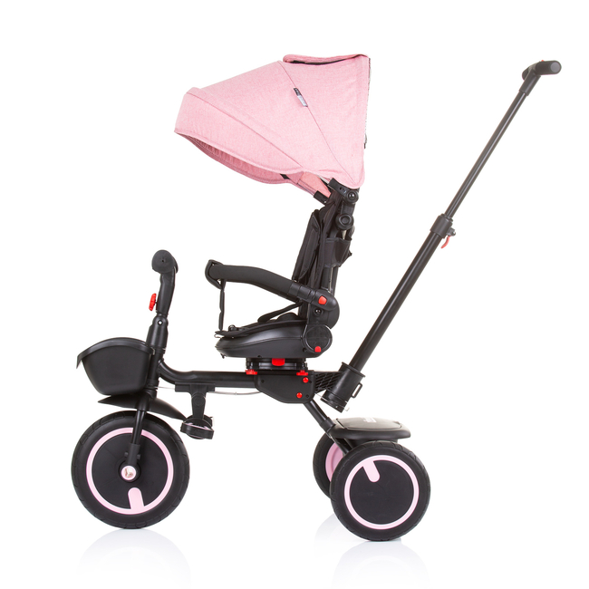 Chipolino Πτυσσόμενο τρίκυκλο 360 κάθισμα "Quick Fold" rose water TRKQF025RW
