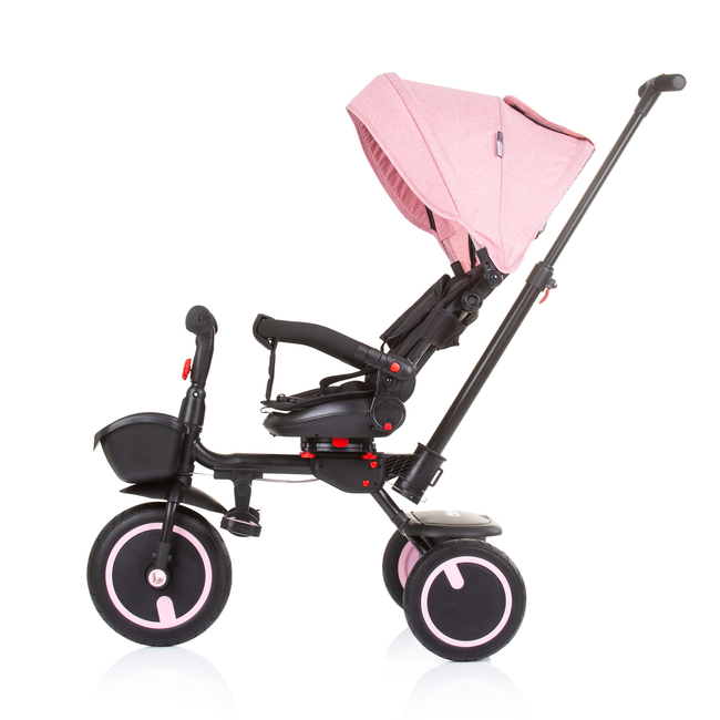 Chipolino Πτυσσόμενο τρίκυκλο 360 κάθισμα "Quick Fold" rose water TRKQF025RW