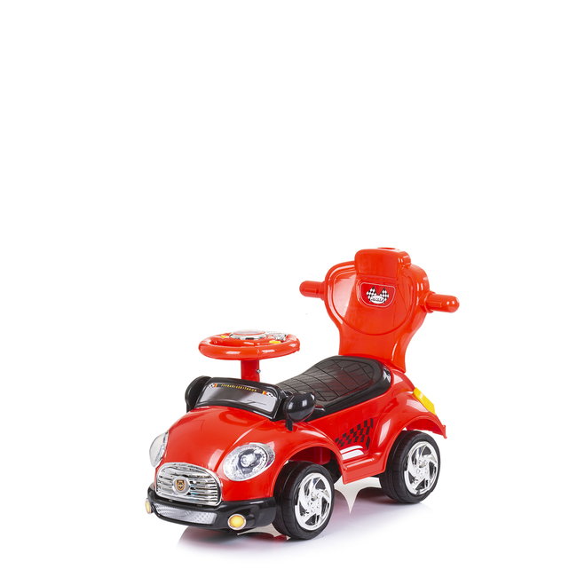 Chipolino Παιδικό αυτοκίνητο με χειρολαβή και θόλο Super Car κόκκινο ROCSC0232RE