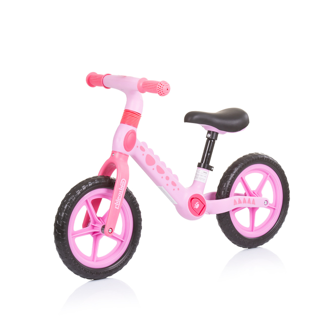Chipolino Balance toy on wheels "Dino" pink DIKDI02302PI