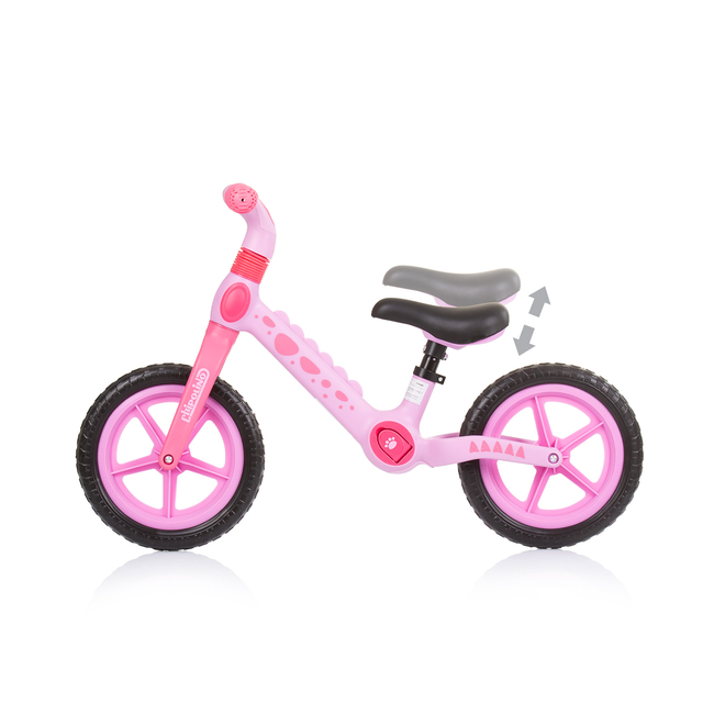 Chipolino Balance toy on wheels "Dino" pink DIKDI02302PI