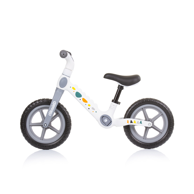 Chipolino Balance toy on wheels "Dino" white-grey DIKDI02304WG