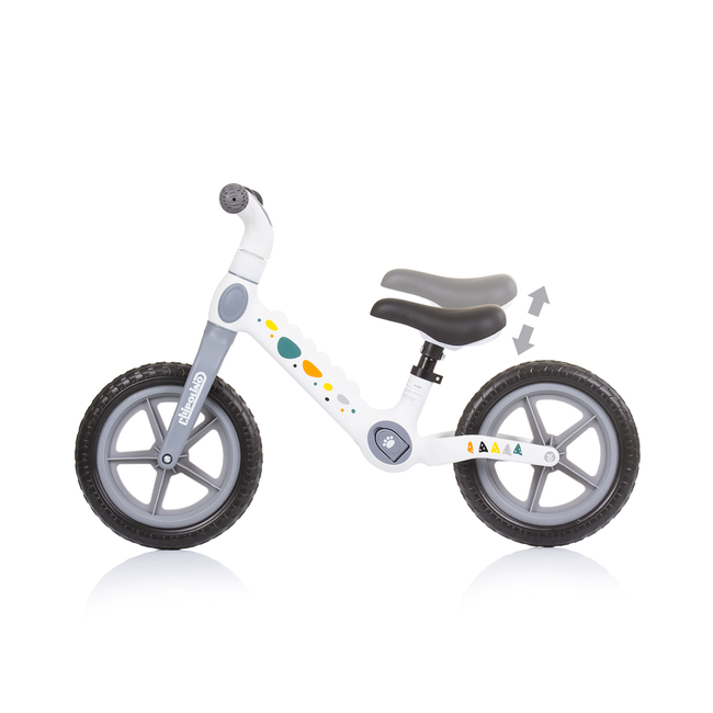 Chipolino Balance toy on wheels "Dino" white-grey DIKDI02304WG