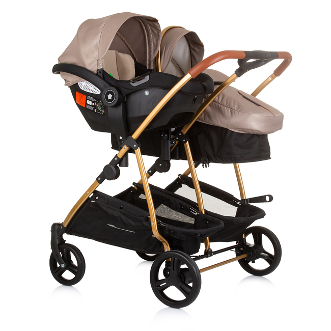 Chipolino Twin Stroller Duo Smart golden beige KBDS02403GB