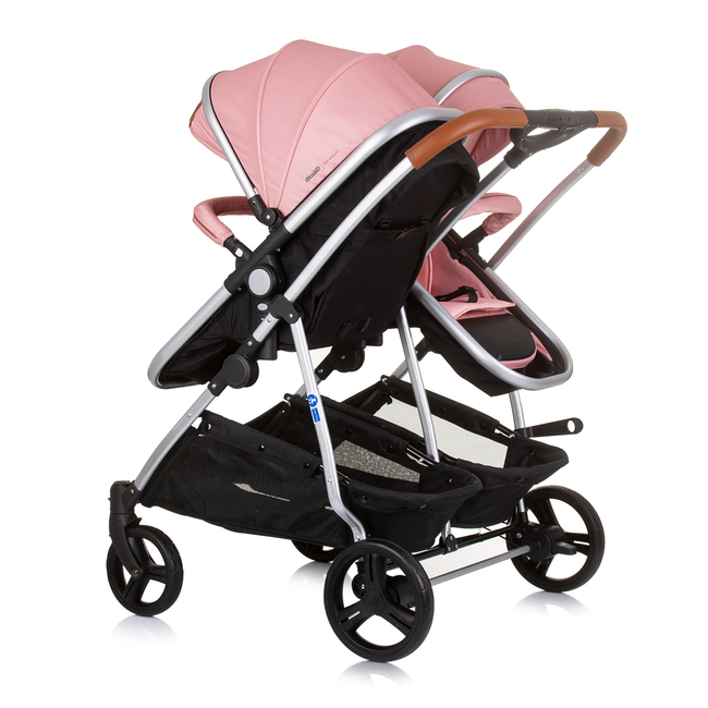 Chipolino Twin Stroller Duo Smart flamingo KBDS02405FL